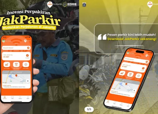 Aplikasi JakParkir memudahkan cari dan booking tempat parkir on-street di Jakarta secara real-time. (Sumber: Instagram/@dishubdkijakarta)