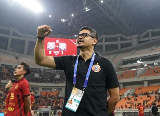 Bambang Pamungkas resmi diperkenalkan sebagai Direktur Olahraga Persija Jakarta dalam acara Ngopi Bareng Persija di Jakarta, Kamis (11/9/2025). (Sumber: Dok/Persija)