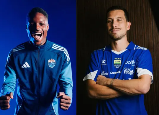 Thom Haye dan Tsiy Ndenge (Sumber: Canva Edit/Persib dan Lion City Sailors)