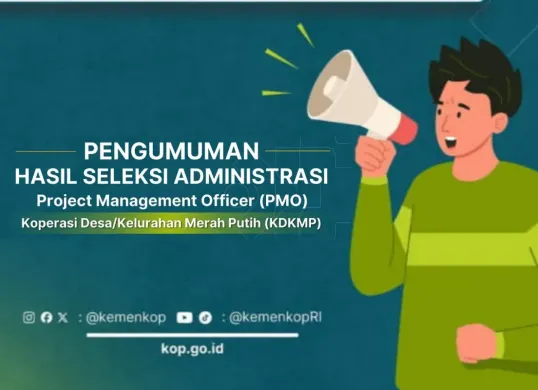 Pengumuman resmi hasil seleksi administrasi PMO Kemenkop tahun 2025. (Sumber: Instagram/@kemenkop)