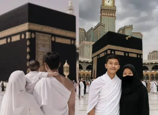 Prompt AI foto di depan Kabah yang lagi viral. (Sumber: TikTok)