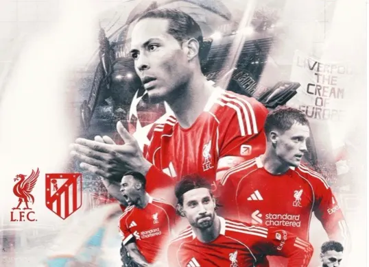 Jadwal dan prediksi line up Liverpool vs Atletico Madrid di Liga Champions 2025/2026 (Sumber: Instagram @liverpoolfc)