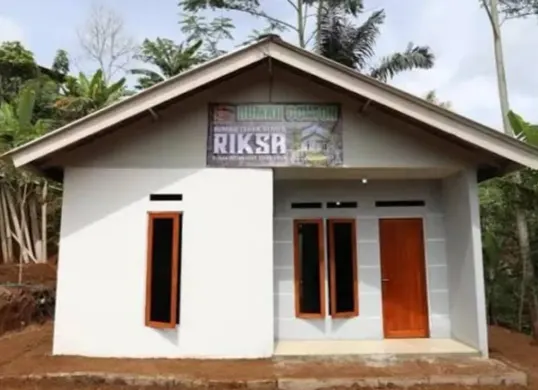 Model rumah yang disiapkan untuk para korban banjir bandang di Lebakgedong, Kabupaten Lebak. (Sumber: Istimewa)