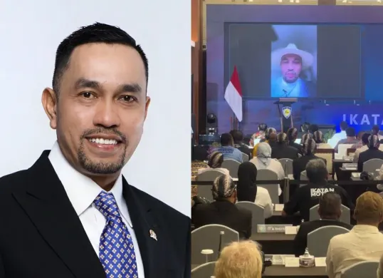 Ahmad Sahroni hadiri Munas IMI tapi secara virtual. (Sumber: Istimewa)