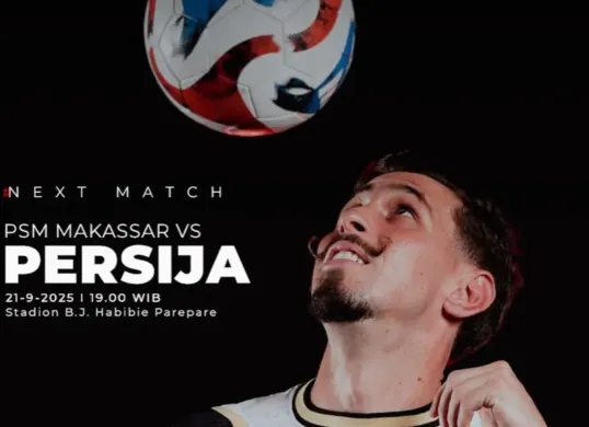 Ilustrasi link live streaming pertandingan Super League antara PSM Makassar vs Persija Jakarta. (Sumber: Instagram/@persija)