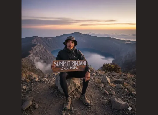 Tren Foto AI di Puncak Gunung, cek promtnya di sini