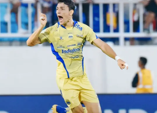 Potret Federico Barba yang mencetak gol penyelamat bagi Persib Bandung. (Sumber: Persib)