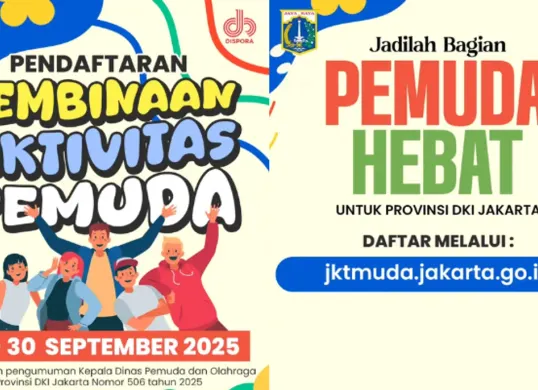 Dispora DKI buka pendaftaran Pembinaan Aktivitas Pemuda (PAP) 2025. Cek persyaratan berkas, timeline seleksi hingga pencairan dana, dan daftar secara online melalui link resmi. (Sumber: Instagram/@disporadkijkt)