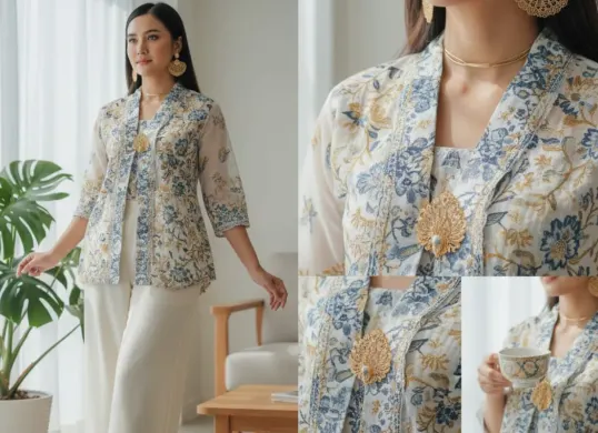 Ilustrasi foto Gemini AI menggunakan baju adat. (Sumber: Poskota/Gemini AI)