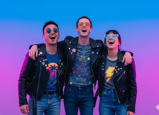 Hasil edit prompt Gemini AI foto studio bareng teman untuk album kenangan. (Sumber: Freepik)