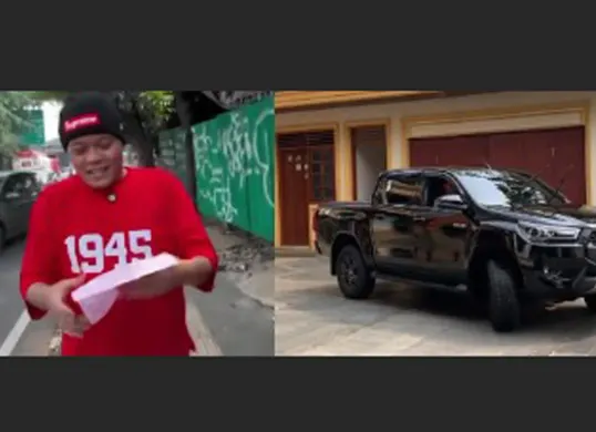 Komedian Sule ditilang Dishub Jakarta Selatan lantaran tidak bisa menunjukan Uji KIR untuk mobil kendaraan double cabin-nya. (Sumber: Instagram)