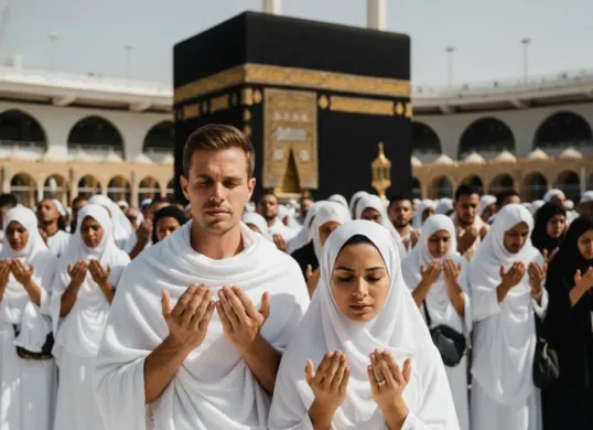 Berikut ini contoh prompt Gemini AI di depan Kabah. (Sumber: Istimewa)