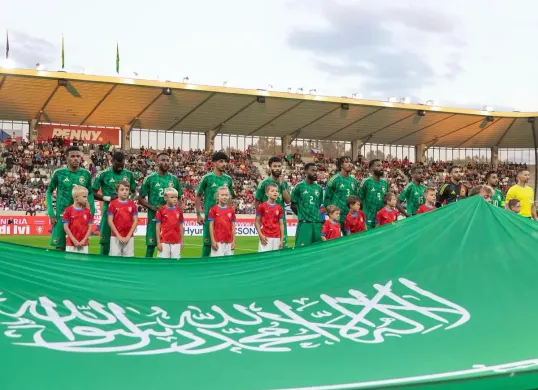 Federasi Sepak Bola Arab Saudi (SAFF) resmi merilis daftar pemain unggulannya yang akan tampil di babak keempat Kualifikasi Piala Dunia 2026 zona Asia. (Sumber: Instagram/@saudint)