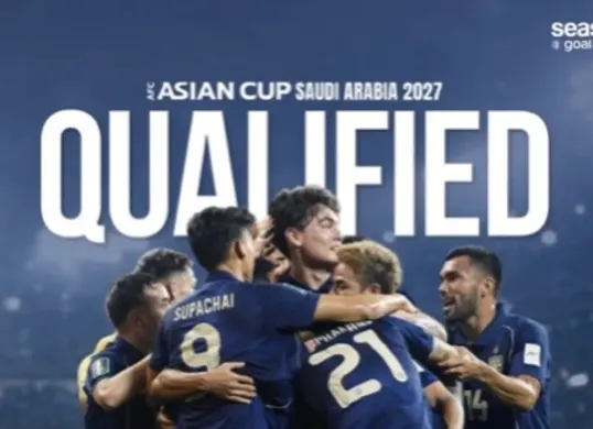 Thailand menjadi tim ASEAN keempat yang lolos ke Piala Asia 2027. (Sumber: Instagram/@seasiagoal)