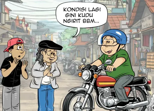 Obrolan Warteg: yang Utama Hemat Penggunaan BBM, edisi Rabu, 1 April 2026. (Sumber: Poskota/Arif Setiadi)