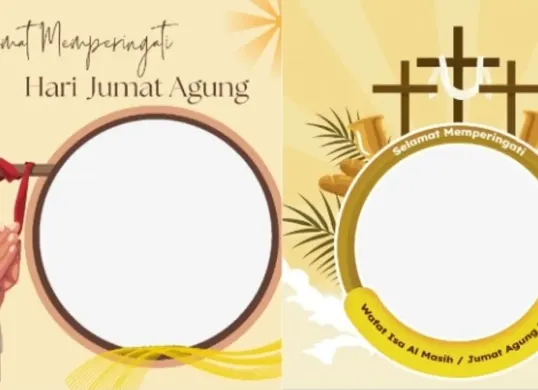 Ilustrasi - Twibbon Jumat Agung 2026 gratis yang dapat dipakai masyarakat. (Sumber: Twibbonize)