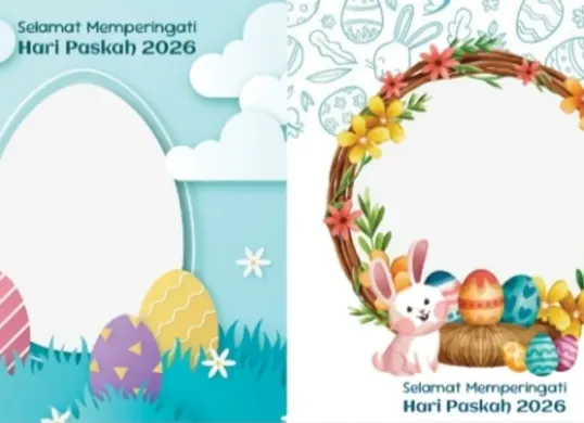Ilustrasi - Twibbon Hari Paskah 2026. (Sumber: Twibbonize)