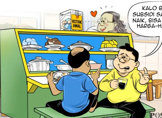 Ilustrasi Obrolan Warteg. (Sumber: Poskota/Arief Setiadi)