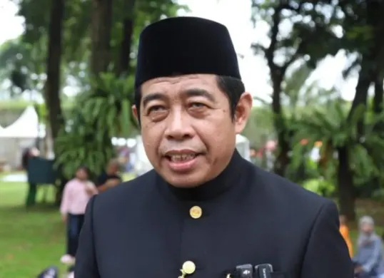 Ketua DPRD Jakarta, Khoirudin saat menghadiri perayaan Lebaran Betawi 2026 di Lapangan Banteng, Jakarta Pusat, Sabtu, 11 April 2026. (Sumber: Dok. DPRD Jakarta)
