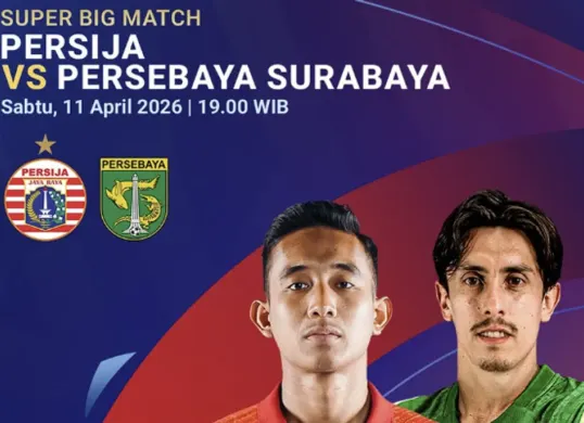 Persija Jakarta menghadapi Persebaya Surabaya di pekan ke-27 Super League 2025/2026. (Sumber: Instageam./@vidiosports)