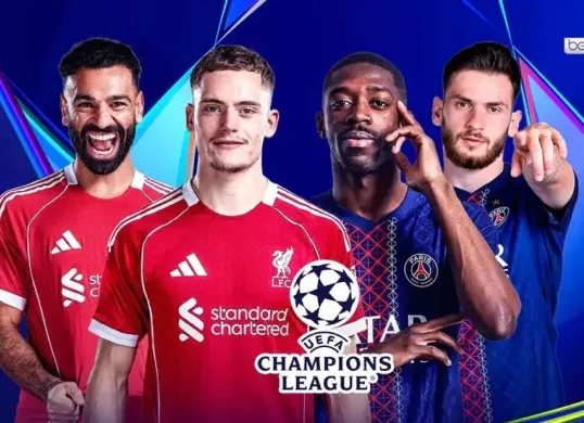 Live streaming Liverpool vs PSG di Liga Champions 2025/2026. (Sumber: Vidio)