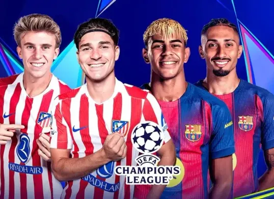 Pertandingan leg 2 babak 8 besar Liga Champions Atletico Madrid vs Barcelona (Sumber: Vidio)