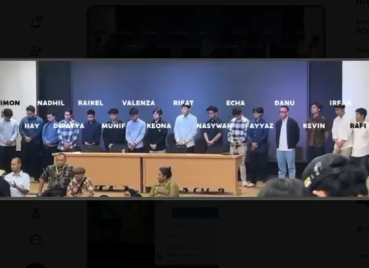 16 pelaku dugaan kasus pelecehan seksual di FHUI yang kini viral (Sumber: X/@throxn)