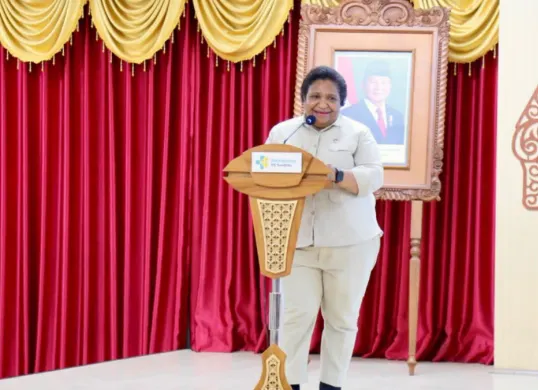 Wamendagri Ribka Haluk saat membahas program kesehatan di Provinsi Daerah Istimewa Yogyakarta (DIY), Kamis, 16 April 2026. (Sumber: Puspen Kemendagri)