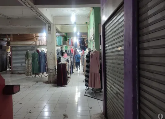 Kondisi bangunan Pasar Badak Pandeglang. (Sumber: Poskota/Samsul Fatoni)