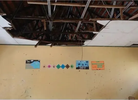Kondisi ruang kelas SDN Cimanggu 3 di Kabupaten Pandeglang rusak. (Sumber: Dok. Istimewa)