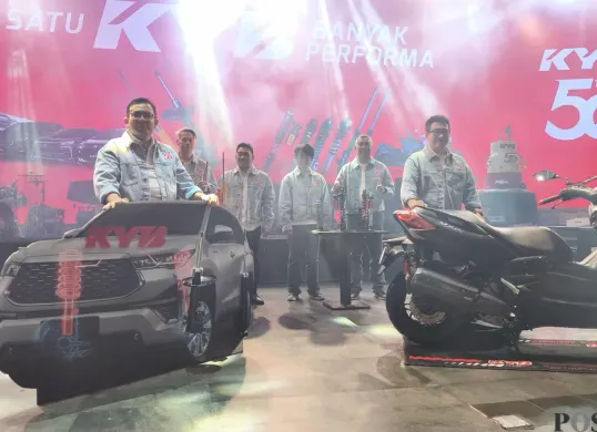 KYB Indonesia memperkenalkan lini produk suspensi terbaru. (Sumber: Poskota/ Erwan Hartawan)