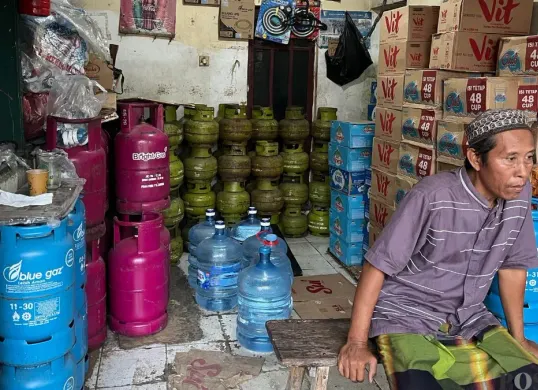 Salah satu agen gas yang berlokasi di kawasan Palmerah, Jakarta Barat. (Sumber: Poskota/Pandi Ramedhan)