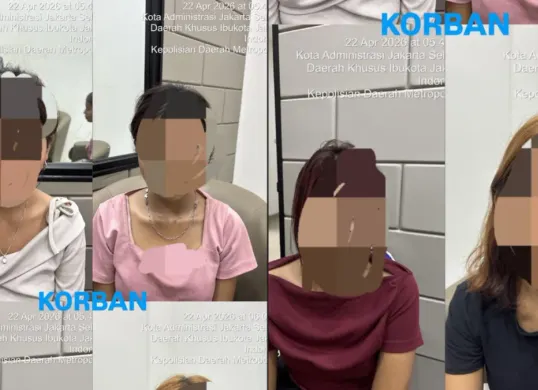 Pihak kepolisian menyelamatkan dugaan korban Human Trafficking dijual melalui online. (Sumber: Polda Metro Jaya)