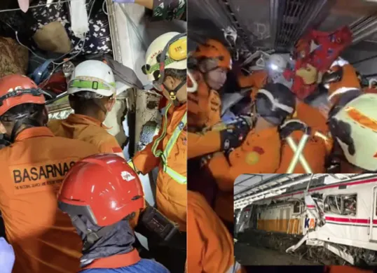 PT KAI menjamin biaya korban tabrakan KRL dan KA Argo Bromo Anggrek. Sebanyak 14 orang meninggal dan puluhan luka kini dirawat di berbagai rumah sakit di Bekasi. (Sumber: X/@fahminii)