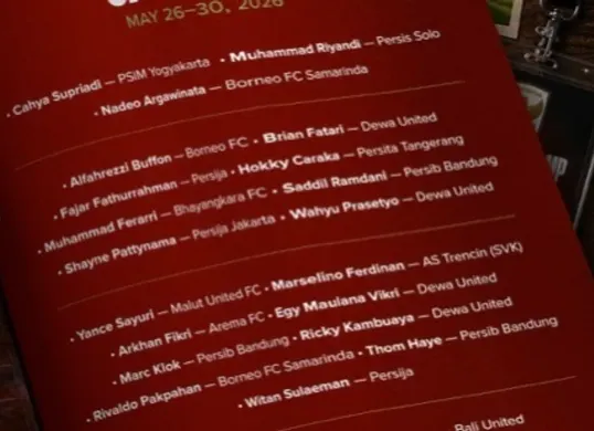Daftar 24 pemain Timnas Indonesia dipanggil untuk TC ASEAN Championship 2026 (Sumber: Instagram/@timnasfutsal)