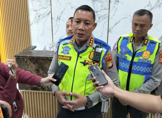 Direktur Lalu Lintas Polda Metro Jaya, Komarudin, saat ditemui di Polda Metro Jaya, Jakarta Selatan, Kamis, 30 April 2026. (Sumber: Poskota/Ali Mansur)