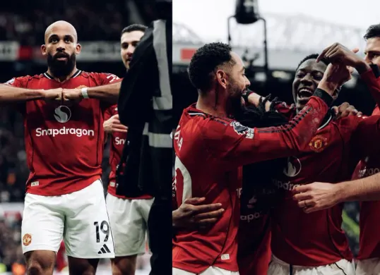 Pemain Manchester United merayakan kemenangan. (Sumber: Instagram/@manutd)