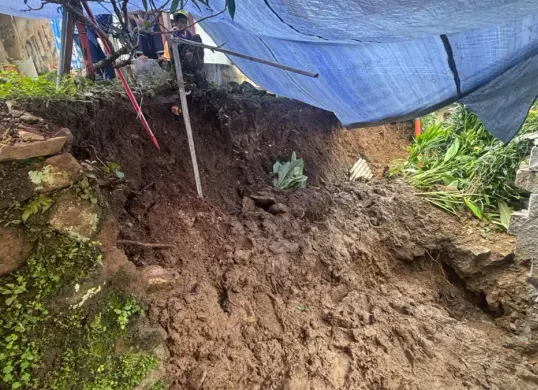 Ilustrasi TPT di Kelurahan Bondongan, Kecamatan Bogor Barat, Kota Bogor, ambruk menewaskan seorang wanita lanjut usia. (Sumber: Poskota/Giffar Rivana)