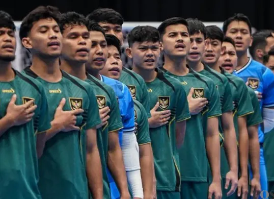 Timnas Futsal Indonesia berhasil mengalahkan Vietnam dengan skor 3-2 pada babak 8 besar AFC Futsal 2026. (Sumber: Poskota/Bilal Nugraha Ginanjar)