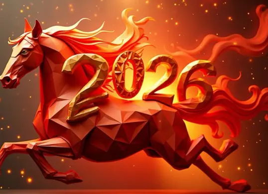 Contoh Twibbon Tahun Baru Imlek 2026 bertema Shio Kuda Api yang dapat diunduh gratis melalui Twibbonize. (Sumber: Pinterest)