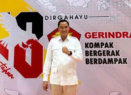 Anggota DPRD Jabar, Abdul Karim menghadiri HUT ke-18 Gerindra di Hotel Horison, Kota Bandung, Kamis, 5 Februari 2026. (Sumber: Dok. Istimewa)