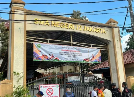 SMAN 72 Jakarta, lokasi ledakan bom oleh ABH. (Sumber: Poskota/Pandi Ramedhan)