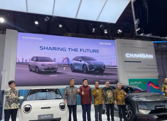 Changan hadir perdana di IIMS 2026 bawa dua line up Lumin dan Deepal S07 (Sumber: Poskota/Herdyan Anugrah Triguna)