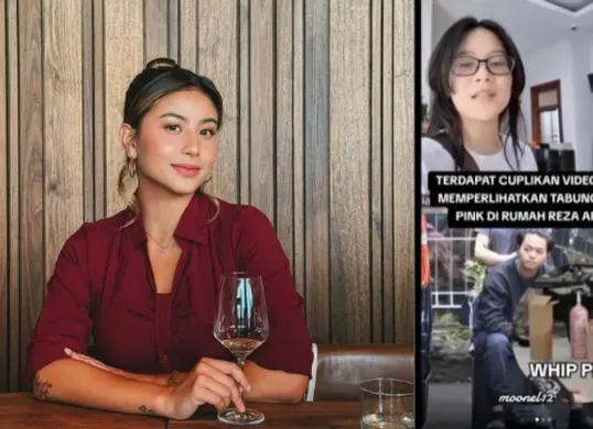 Awkarin bereaksi usai isu dugaan tabung Whip Pink ada di rumah Reza Arap. (Sumber: Instagram/@narinkovilda)