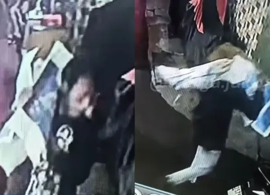 Heboh pria diduga bawa tubuh manusia di permukiman padat ternyata biawak hidup, Minggu, 8 Februari 2026. (Sumber: tangkapan layar)