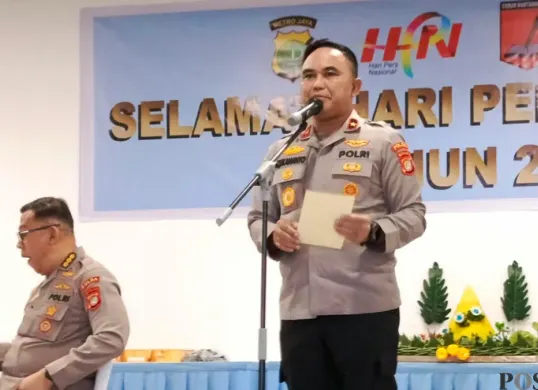 Wakapolda Metro Jaya Brigjen Pol Dekananto Eko Purwono saat menghadiri Hari Pers Nasional (HPN) di Polda Metro Jaya, Jakarta Selatan, Senin, 9 Februari 2026. (Sumber: Poskota/Ali Mansur)
