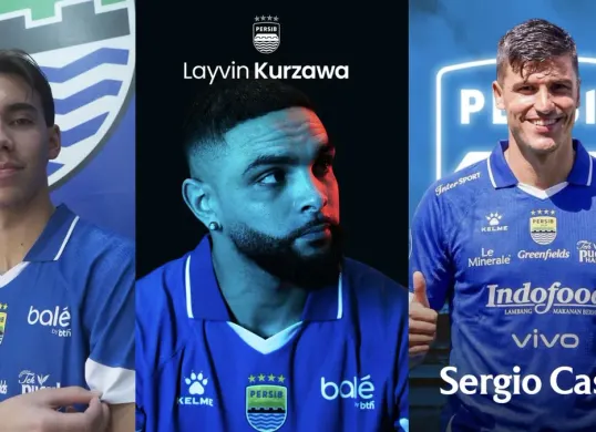 Pemain baru Persib Bandung, Layvin Kurzawa, Sergio Castel dan Dion Markx (Sumber: Dok/Persib)