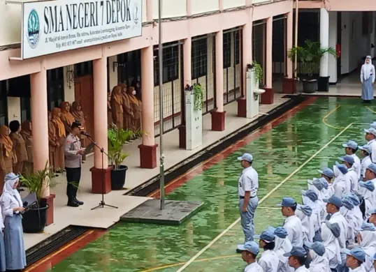 Imbauan pihak kepolisian ke sekolah terkait tawuran pelajar. (Sumber: Polsek Depok)