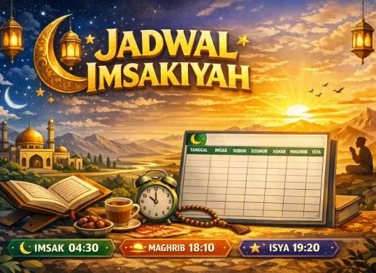 Jadwal Imsakiyah puasa Ramadan 2026 versi Kemenag dan Muhammadiyah (Sumber: ChatGPT)