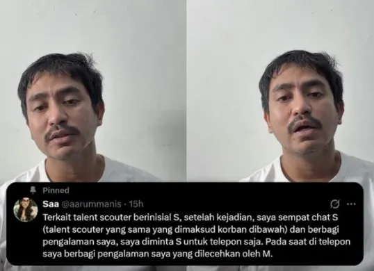 Korban dugaan pelecehan Mohan Hazian mengungkap adanya pesan dari pihak yang mengaku keluarga pelaku. Ia menolak pertemuan dan memilih fokus pada pendampingan hukum. (Sumber: Instagram/@mohanhazian)